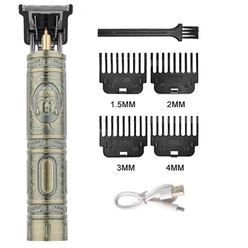 Electric Rechargeable Vintage T9 Man Shaver Trimmer USB Pusher Hair Man Beard Cutting Machine for Men Hair Clipper Shaver