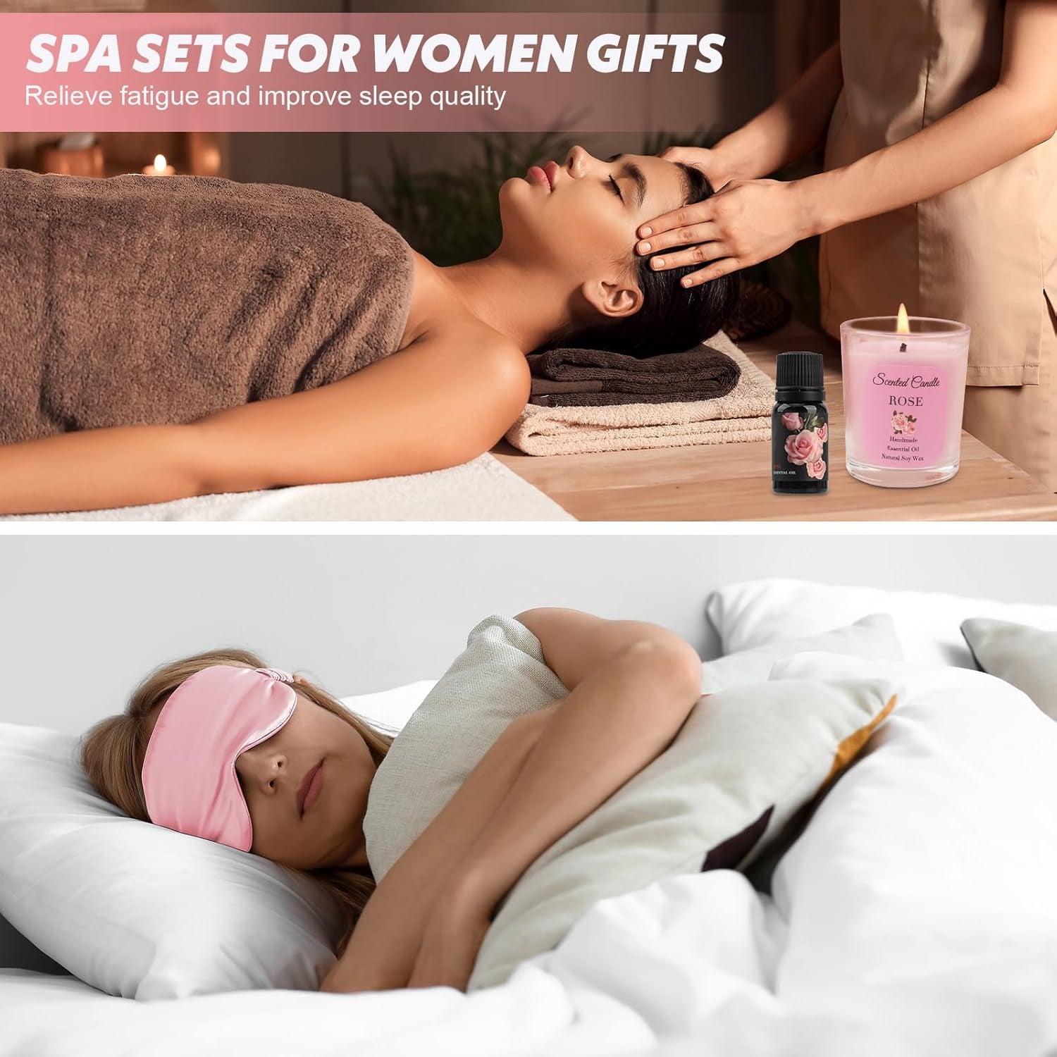 Birthday Gifts Basket for Women, Relaxtion Spa Set, Self Care Boxes for Her, Mother, Friend, Sister, Ideal Gifts for Valentine'S and Mother'S Day
