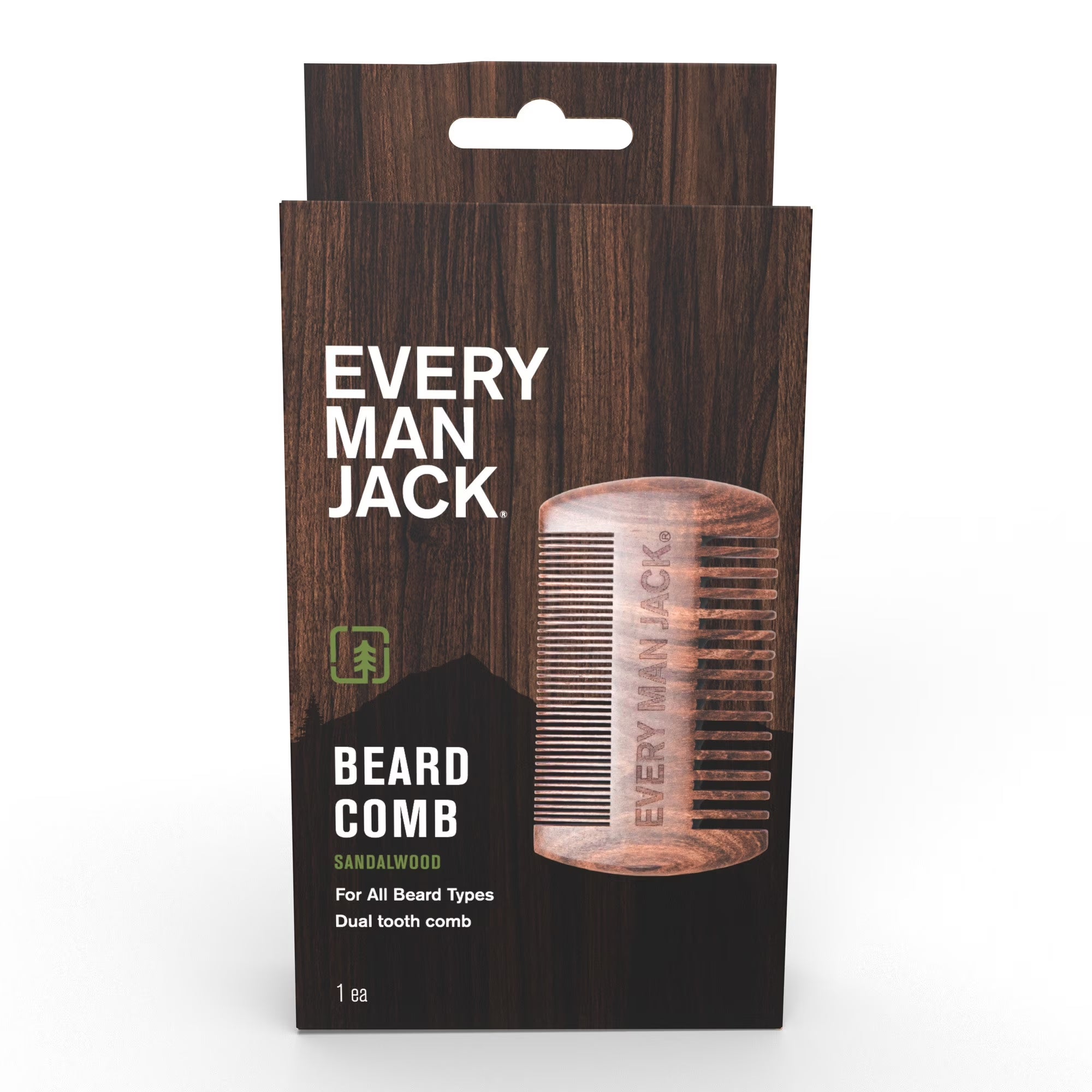 Beard Comb Ebony Wood