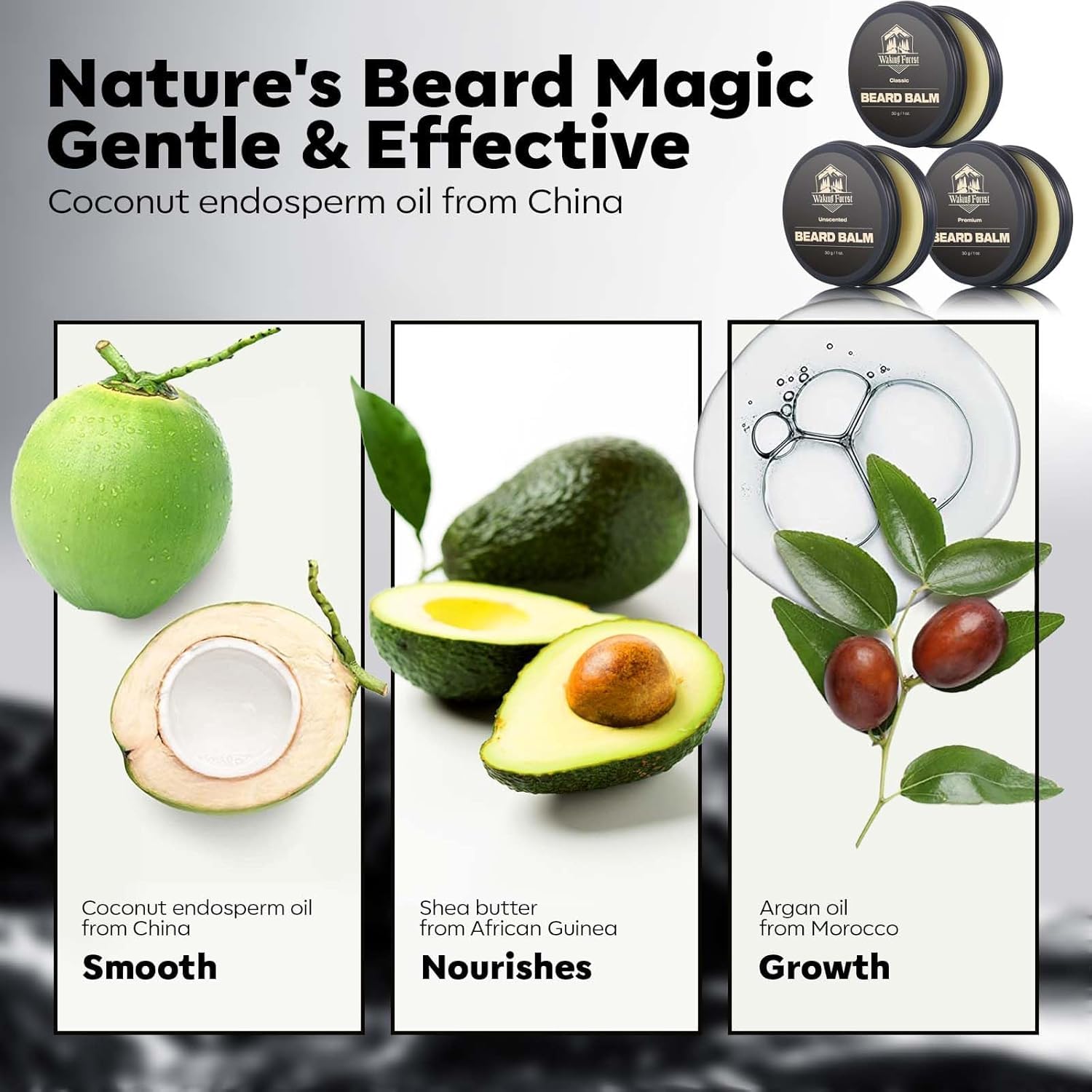 Beard Balm Kit Thicker Beard Butter for Men Moisturizer Beard Kit for Men All Natural