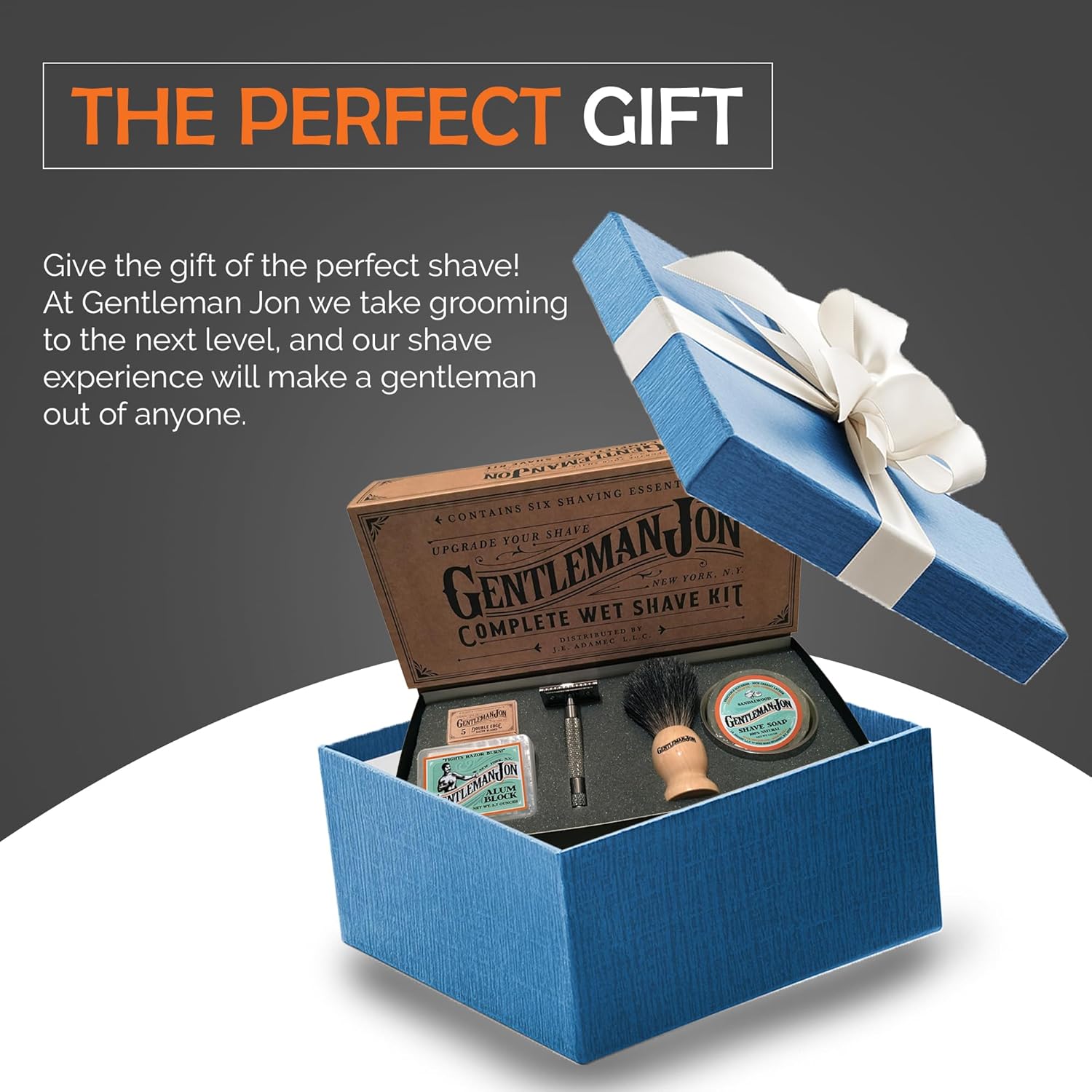 Vintage Wet Shave Grooming Set — Safety Razor, Brush, Soap & Blades