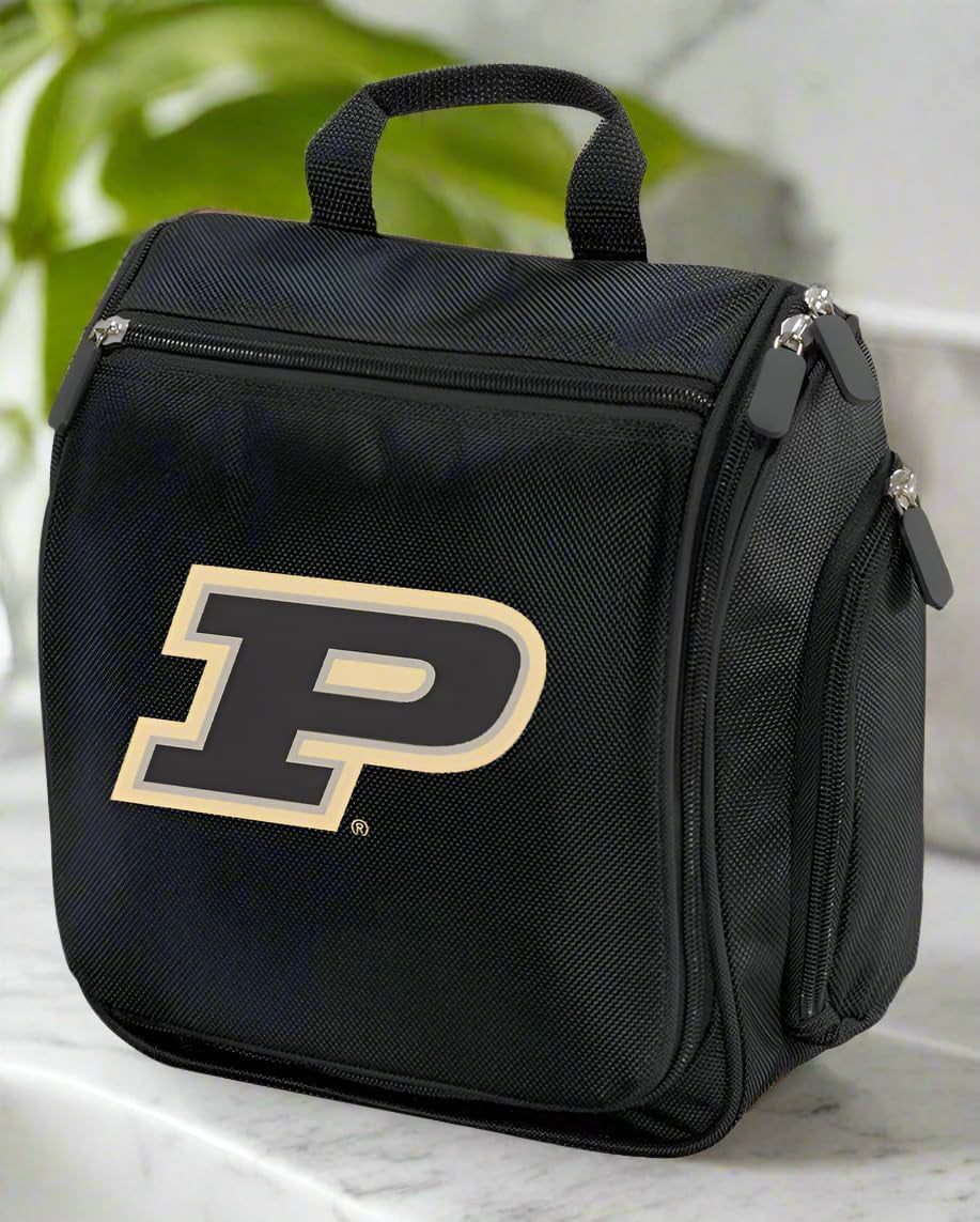 Purdue University Toiletry Bags or Hanging Purdue Shaving Kits for Travel - Black