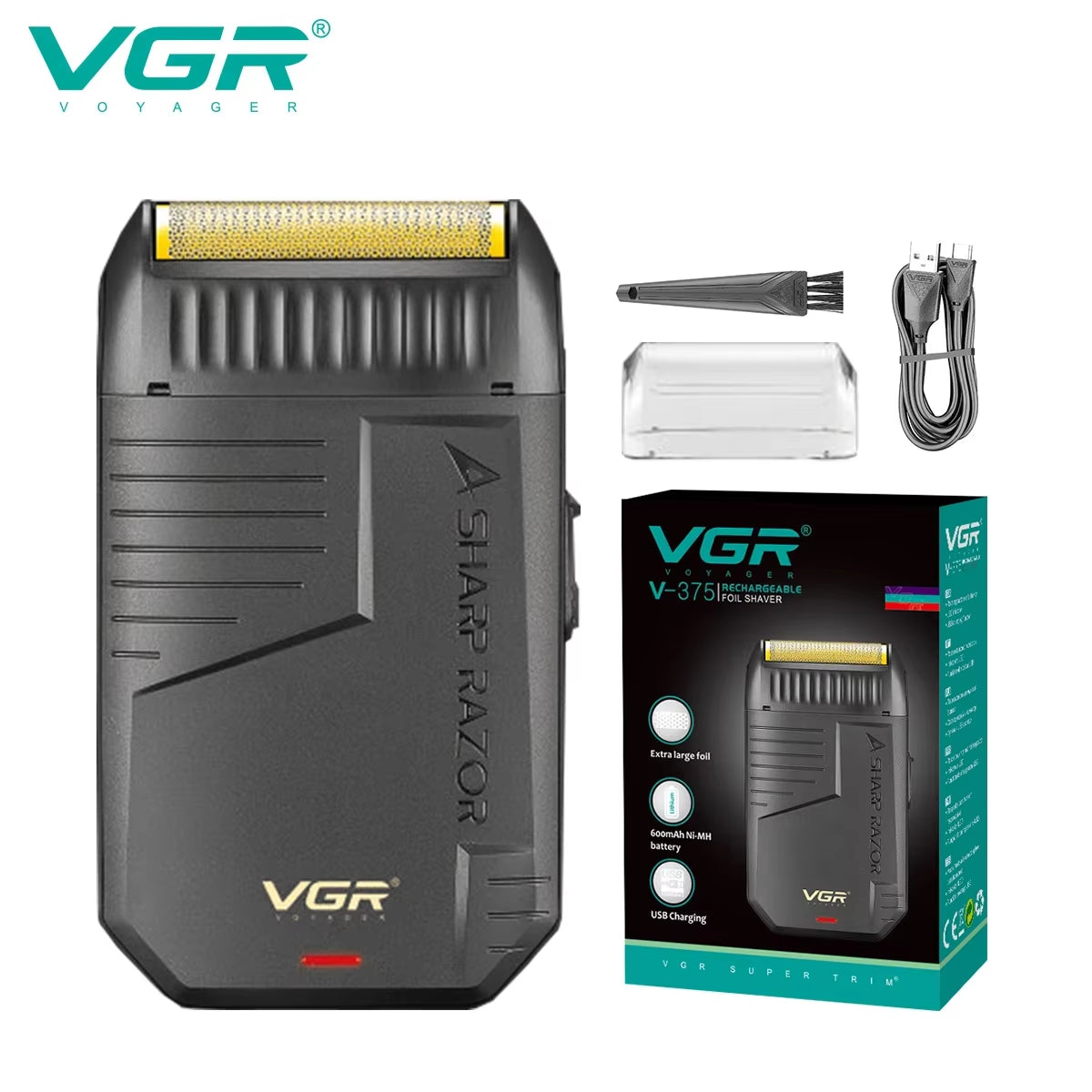 Razor Rechargeable Razor Professional Beard Trimmer Electric Trimmer Reciprocating Shaver Finishing Shaver for Man V-375