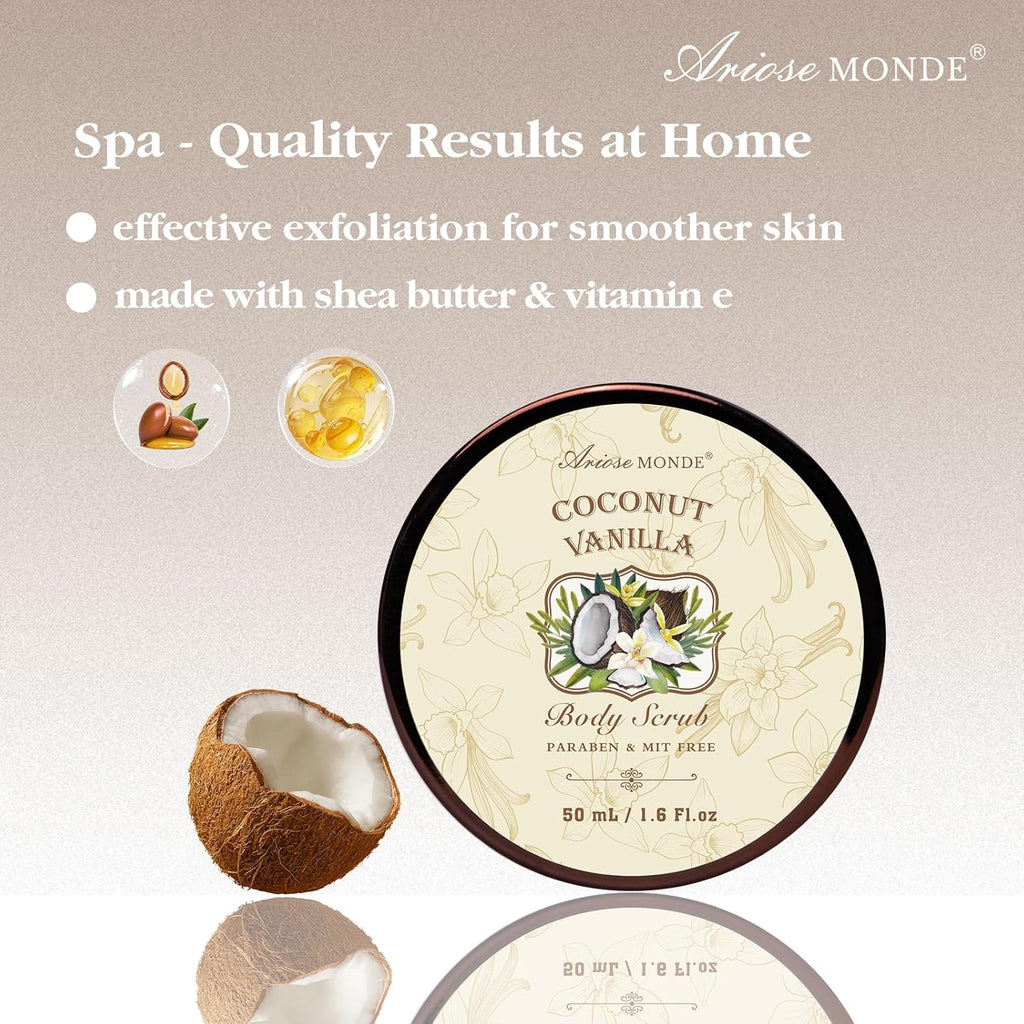 Spa Gift Baskets - Coconut Vanilla Bath Gift Set for Women, Relaxing Spa Kit with Bath Bombs, Body Lotion and Body Scrub, Birthday Gifts for Women, Christmas Spa Gifts for Mom