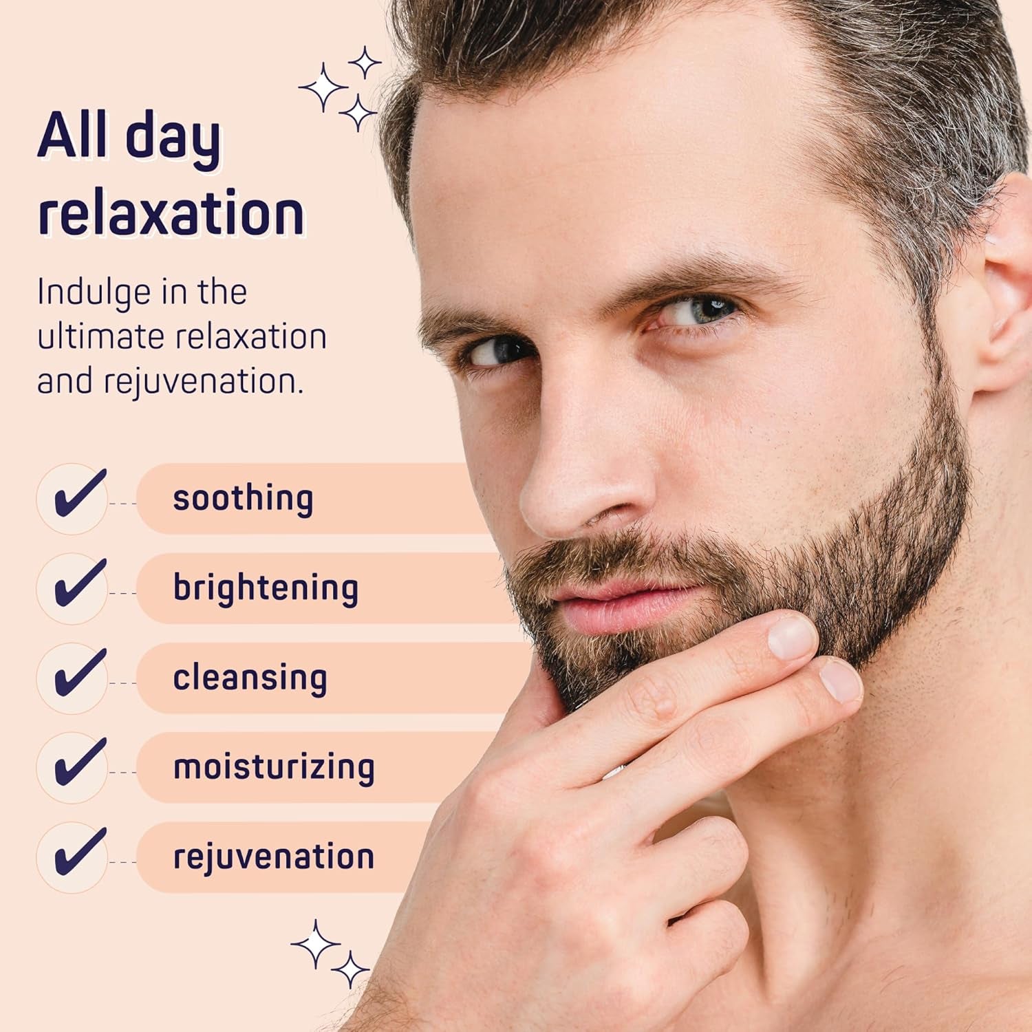 Luxury Spa Skincare Sandalwood Gift Set for Men | Mens Body Wash Gifts | Mens Gift Set for Bath and Body | Gifts for Men | Cleansing, Moisturizing, Exfoliating | 7-Piece Bundle