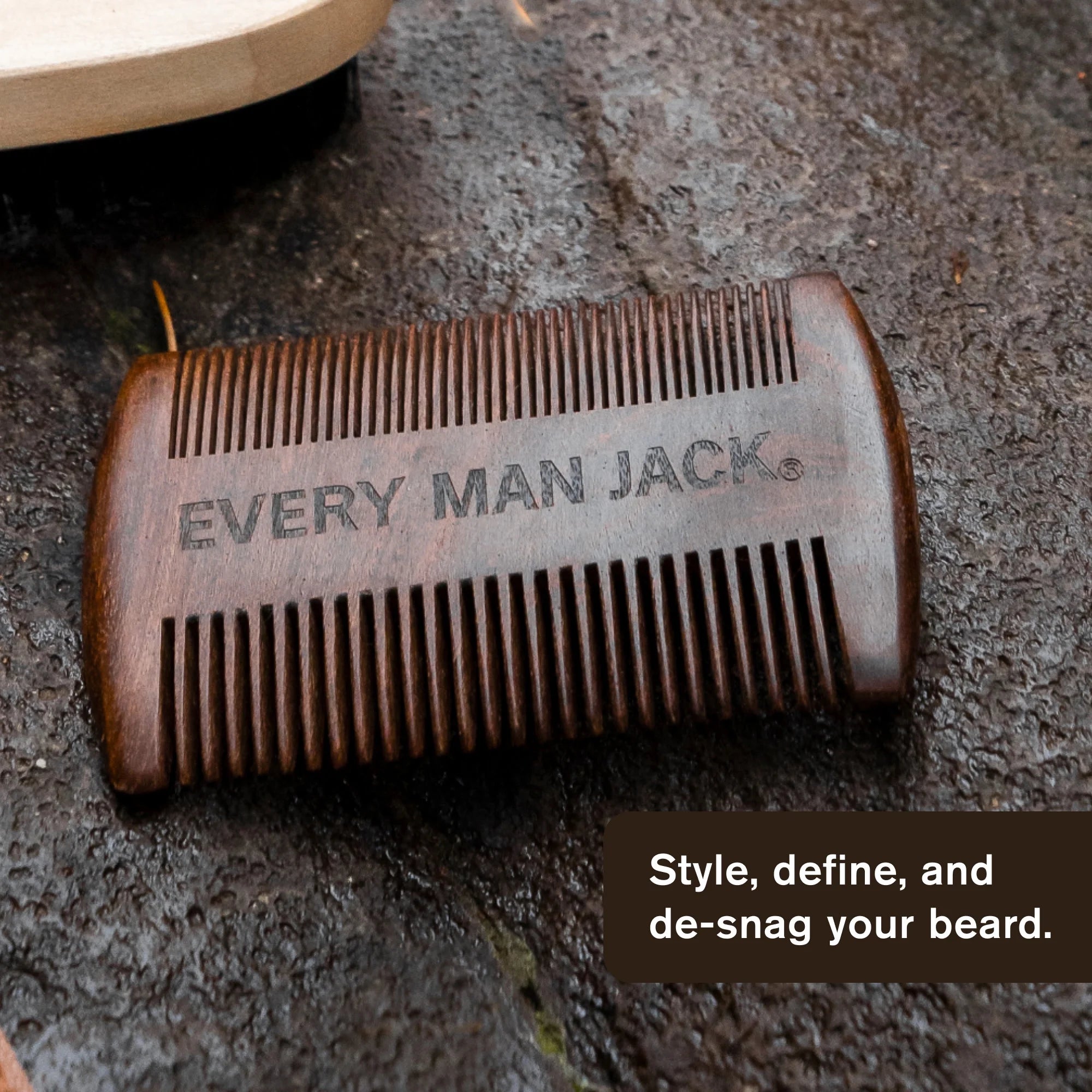 Beard Comb Ebony Wood