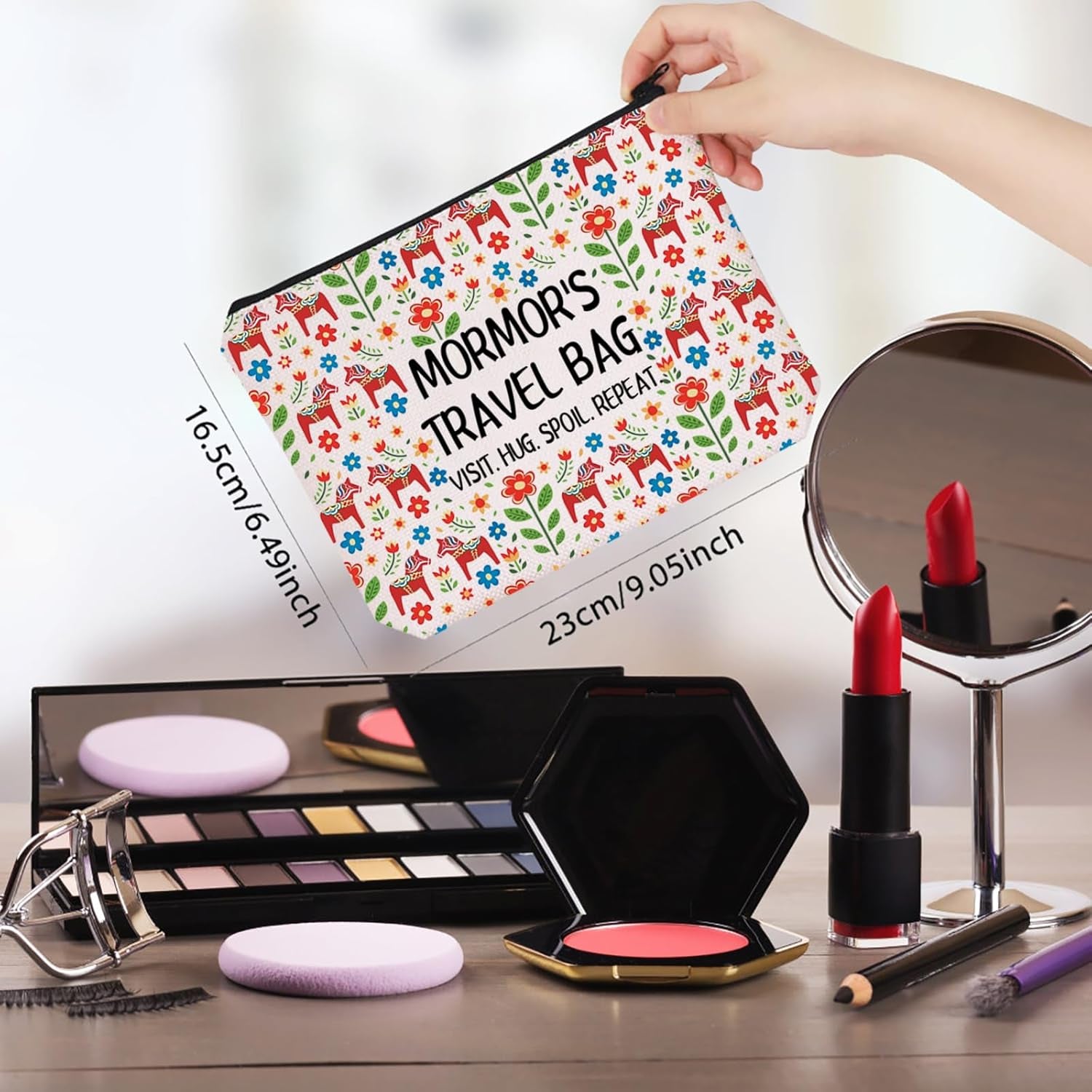 Swedish Mormor Makeup Bag Mormor Birthday Gift Mother Gift Mother’S Day Gift for Mormor Mother (Mormor Bag)