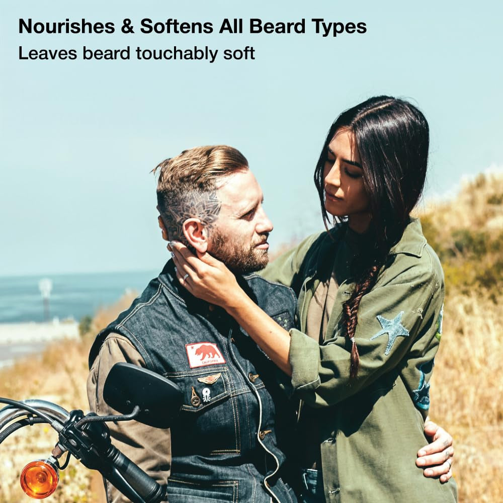 Beard Wash Set for Men, Shampoo & Conditioner Duo with Green Tea & Essential Oils, Hydrates, Softens & Strengthens Beard Hair (Made in USA) Sandalwood