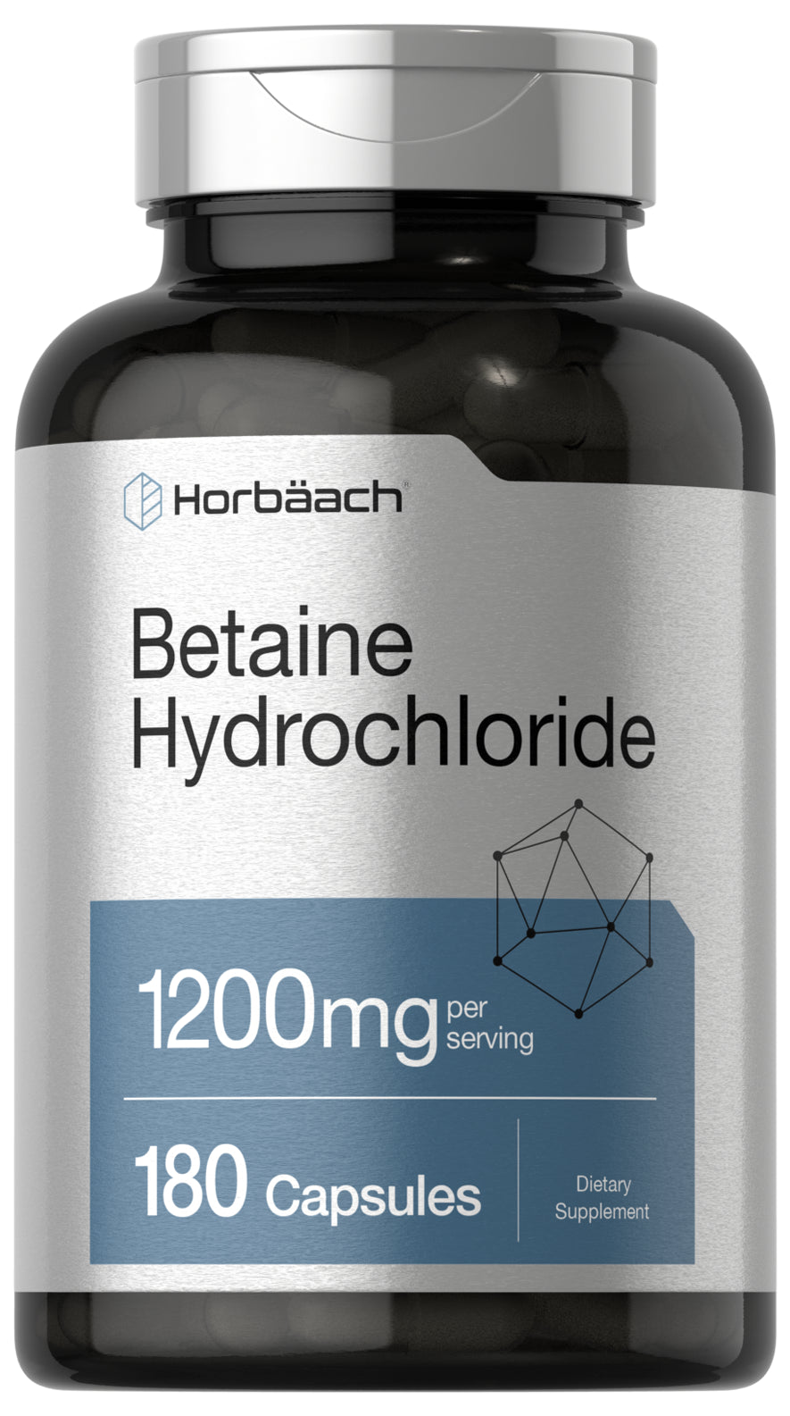 Betaine Hcl | 1200Mg | 180 Capsules | Betaine Hydrochloride | by Horbaach