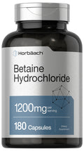 Betaine Hcl | 1200Mg | 180 Capsules | Betaine Hydrochloride | by Horbaach