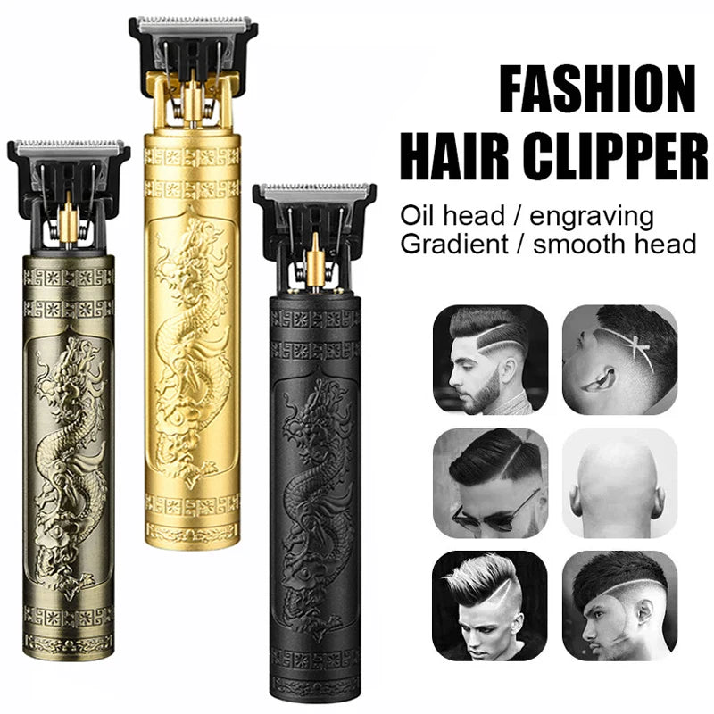 Electric Rechargeable Vintage T9 Man Shaver Trimmer USB Pusher Hair Man Beard Cutting Machine for Men Hair Clipper Shaver